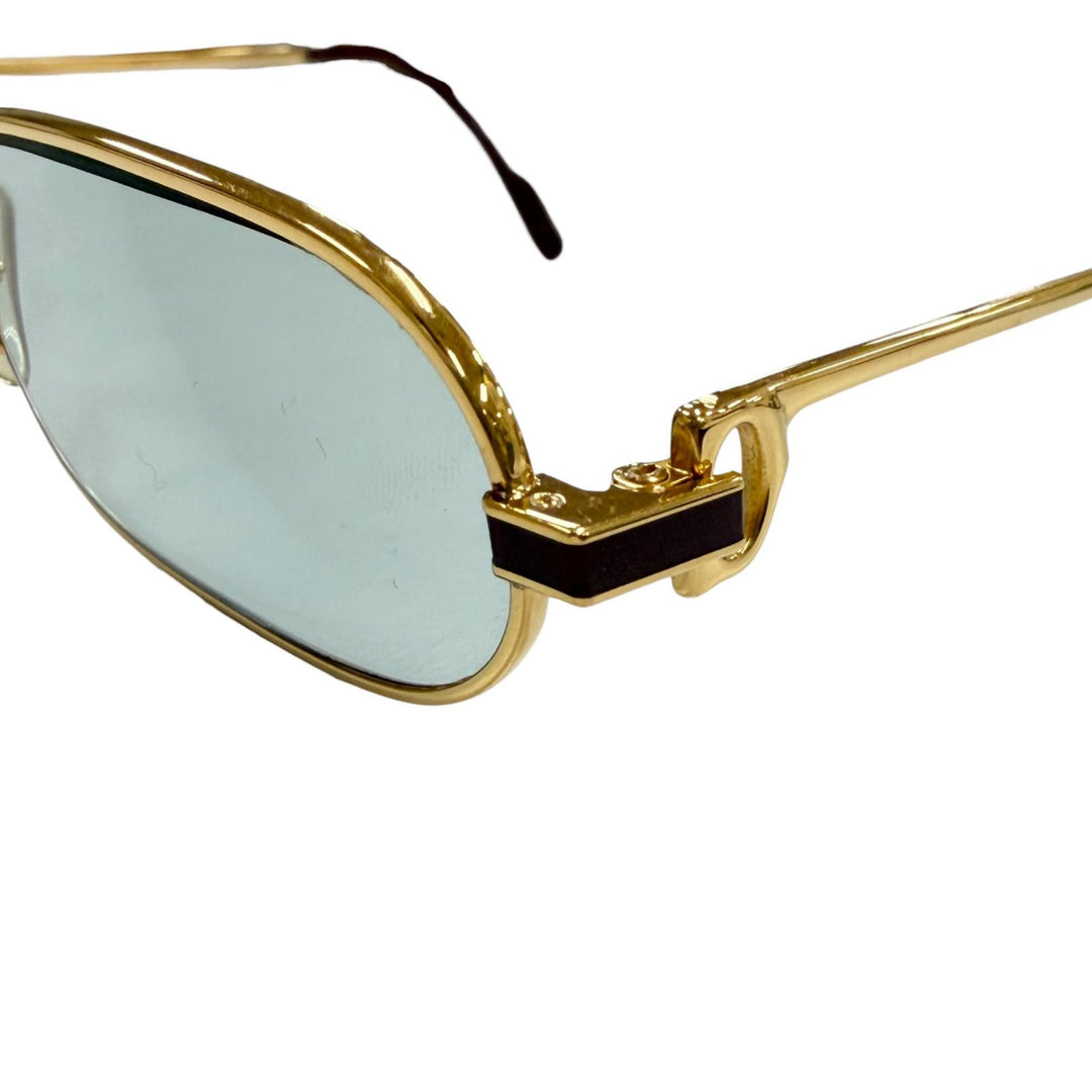 Great Cartier sunglasses Square Logo Metal Eyewear gold mens