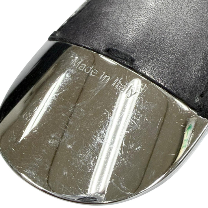 Great BERLUTI key ring shoehorn shoehorn Silver leather mens
