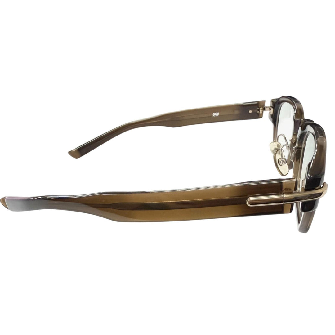 Great 999.9 Glasses Built-in structure, square frame Brown mens NPM-145