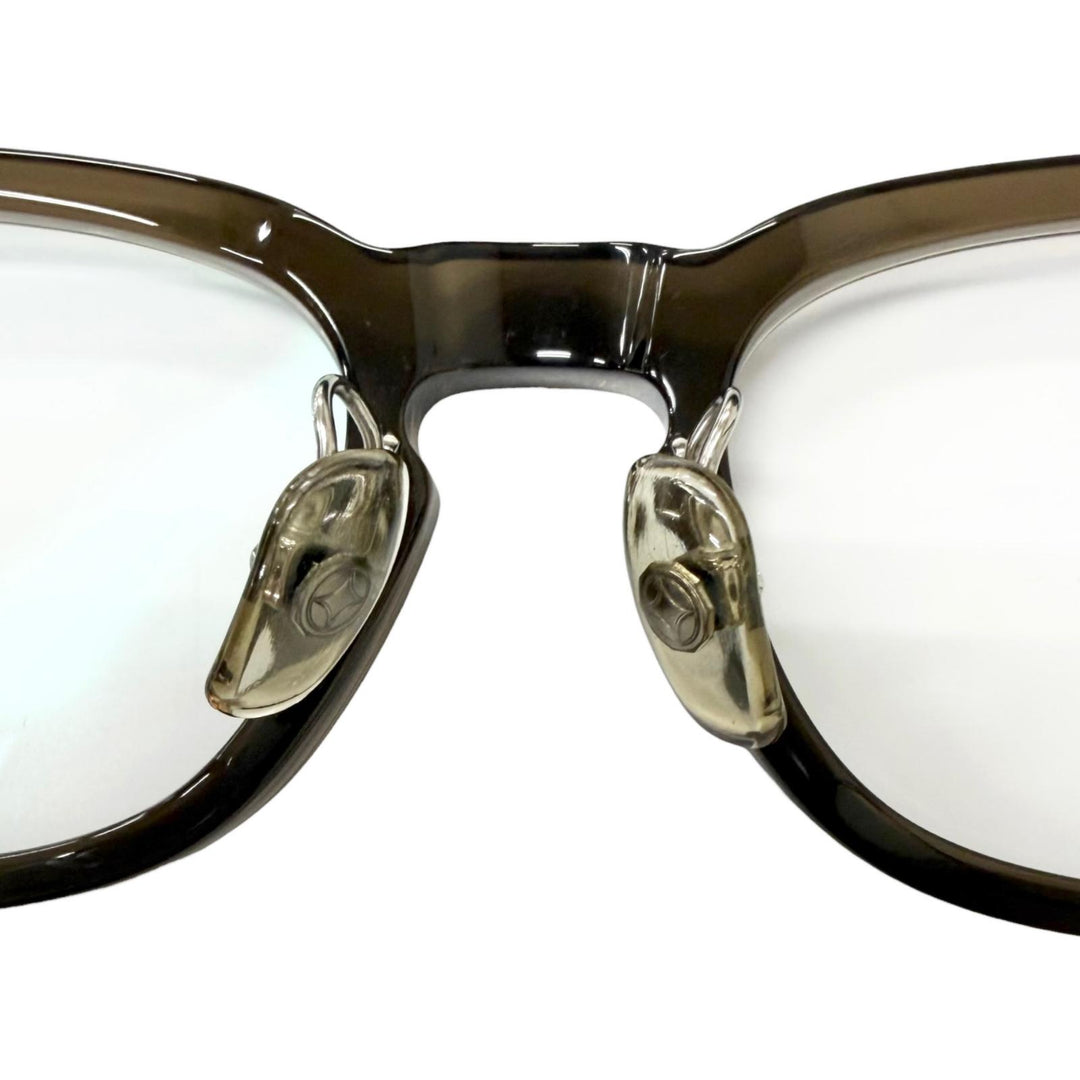 Great 999.9 Glasses Built-in structure, square frame Brown mens NPM-145