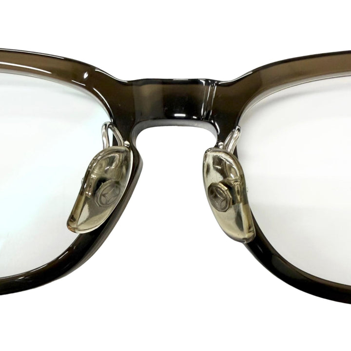 Great 999.9 Glasses Built-in structure, square frame Brown mens NPM-145