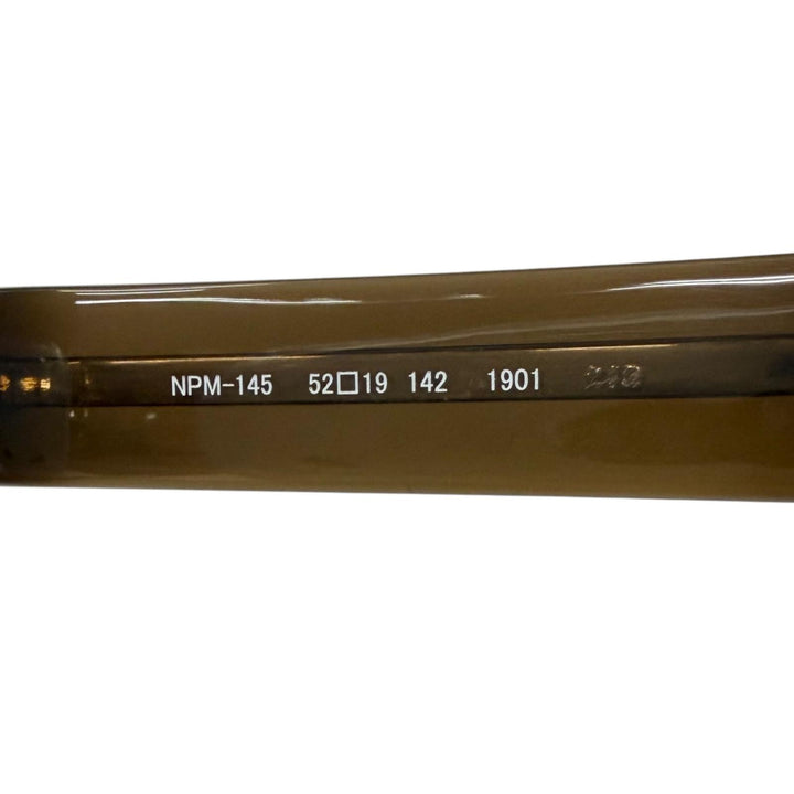 Great 999.9 Glasses Built-in structure, square frame Brown mens NPM-145