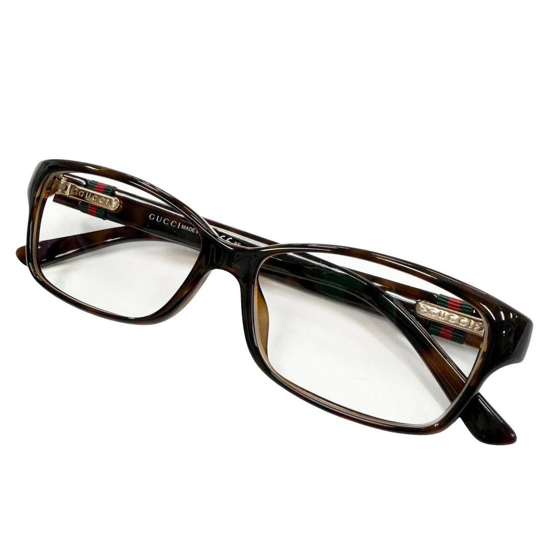Excellent GUCCI Glasses Tortoise pattern Clear brown mens GG3670