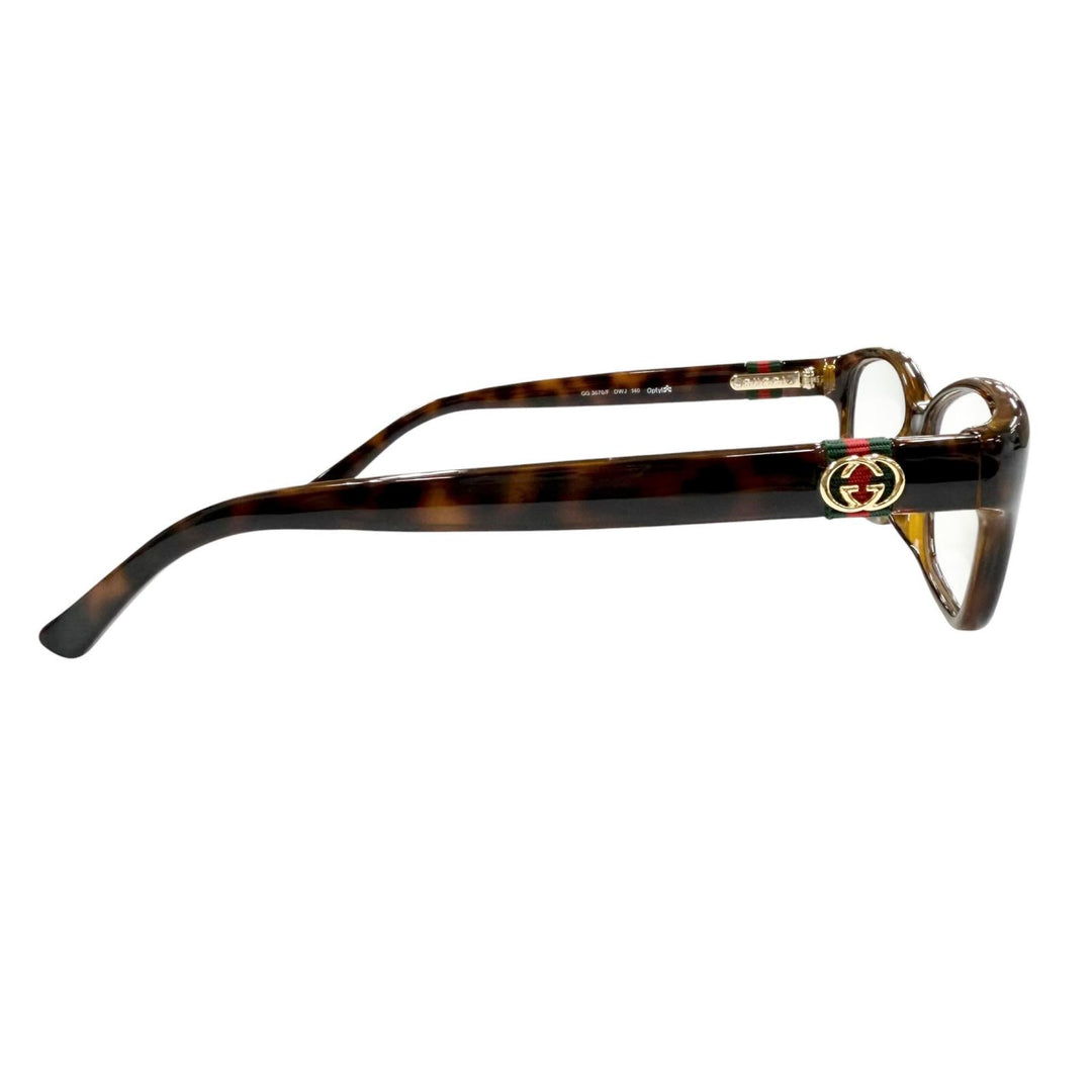 Excellent GUCCI Glasses Tortoise pattern Clear brown mens GG3670