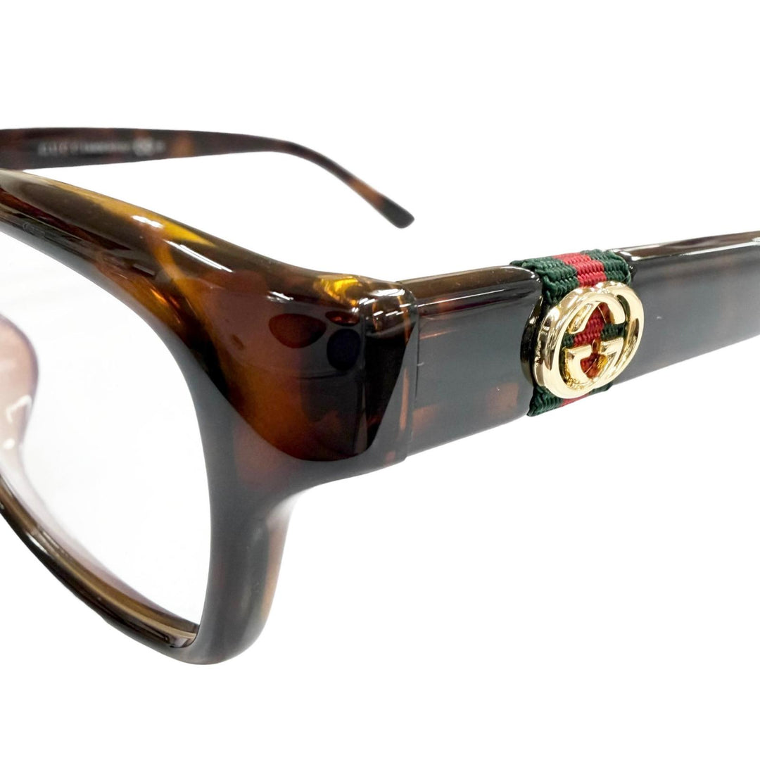 Excellent GUCCI Glasses Tortoise pattern Clear brown mens GG3670