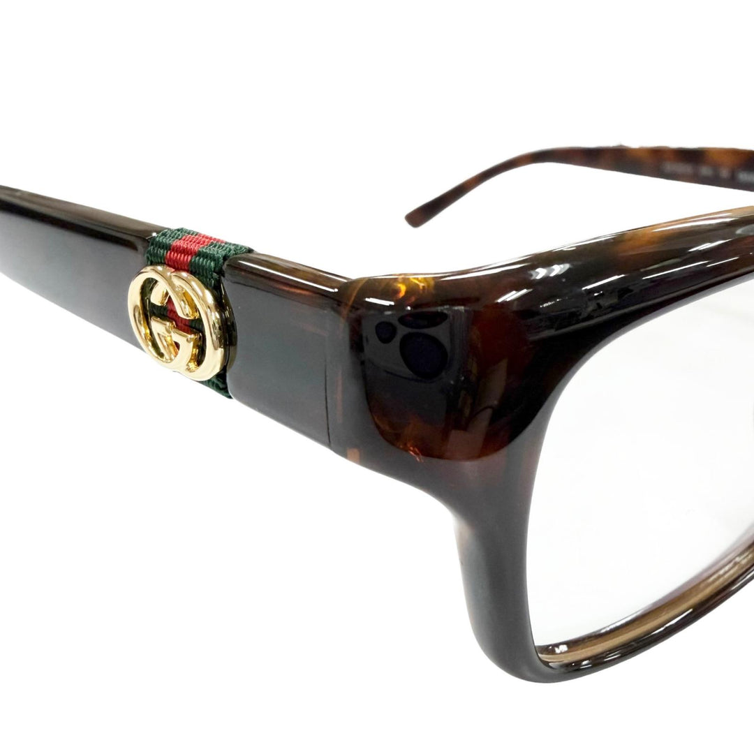 Excellent GUCCI Glasses Tortoise pattern Clear brown mens GG3670