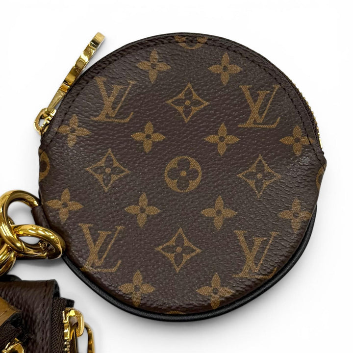 Excellent LOUIS VUITTON Pochette Pochette Trio Brown leather Women M68756