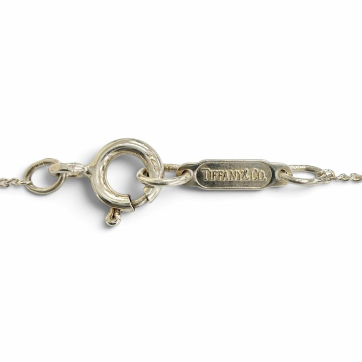 Excellent TIFFANY&Co. Necklace Heart ribbon combination Silver 925 Women