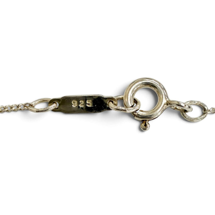 Excellent TIFFANY&Co. Necklace Heart ribbon combination Silver 925 Women