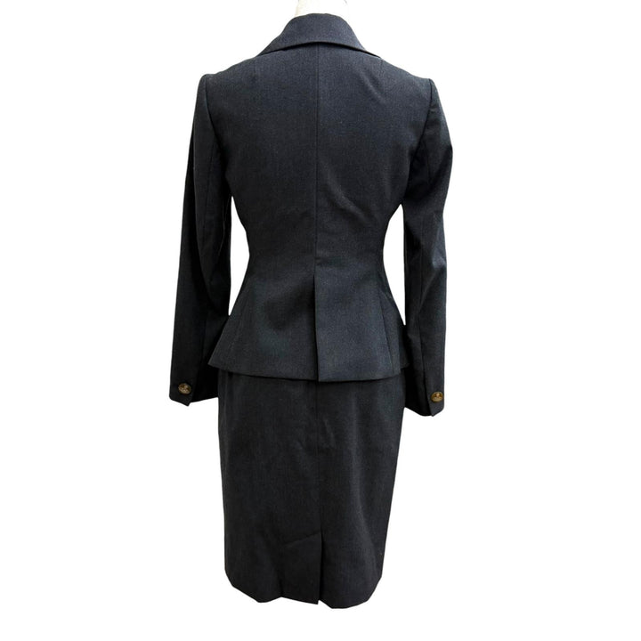 Excellent Vivienne Westwood Red Label suit Charcoal gray wool Women