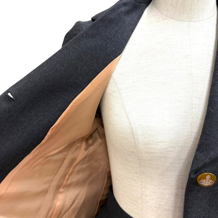 Excellent Vivienne Westwood Red Label suit Charcoal gray wool Women