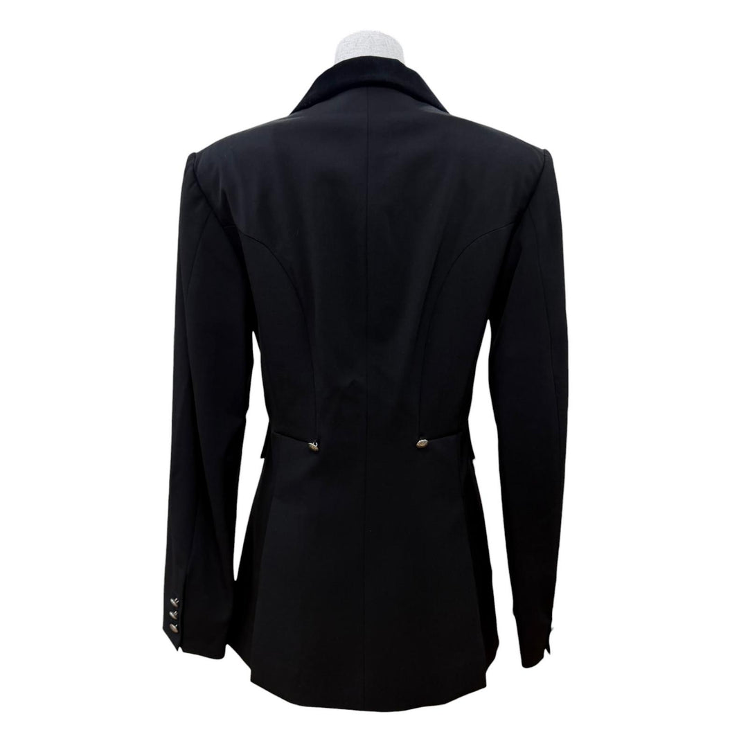 Excellent HERMES tailored jacket Serie Button Riding Jacket black wool Women 40
