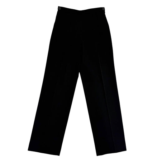 Great HERMES Pants Margiela era H logo buttons Center crease black wool Women 38