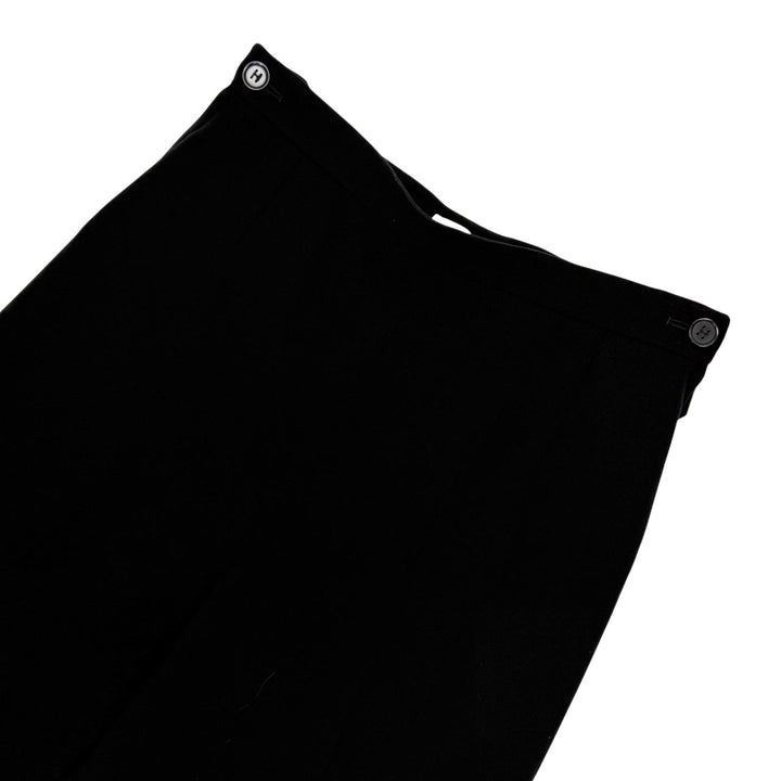 Great HERMES Pants Margiela era H logo buttons Center crease black wool Women 38