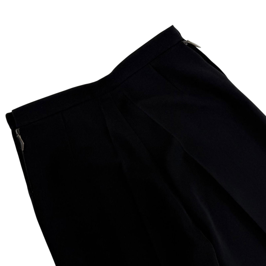 Great HERMES Pants Margiela era H logo buttons Center crease black wool Women 38