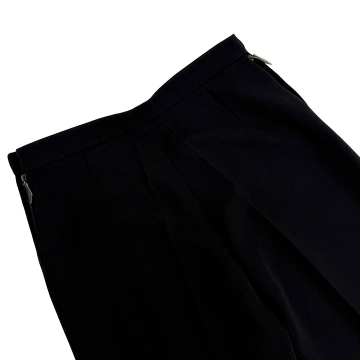 Great HERMES Pants Margiela era H logo buttons Center crease black wool Women 38