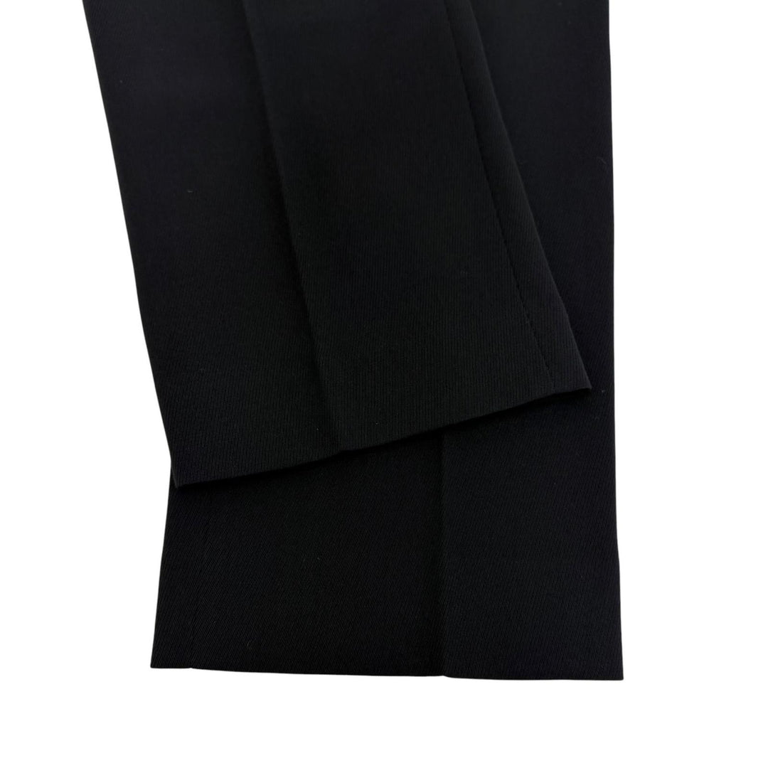 Great HERMES Pants Margiela era H logo buttons Center crease black wool Women 38