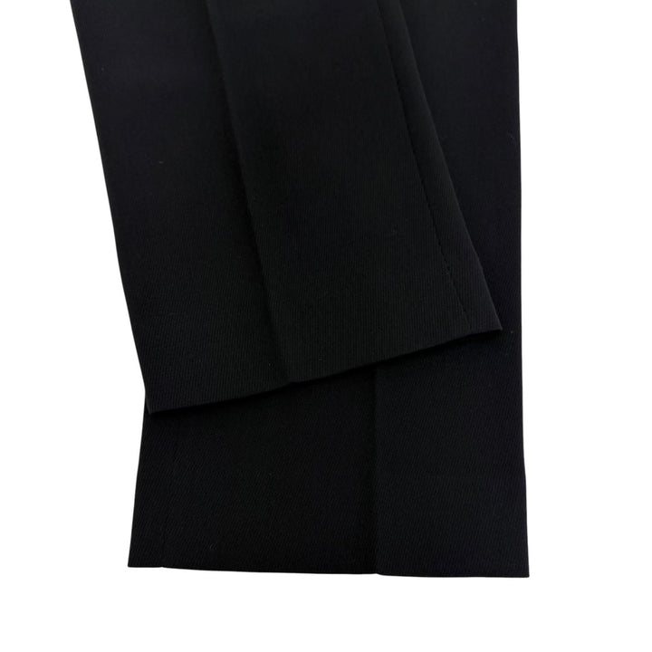 Great HERMES Pants Margiela era H logo buttons Center crease black wool Women 38