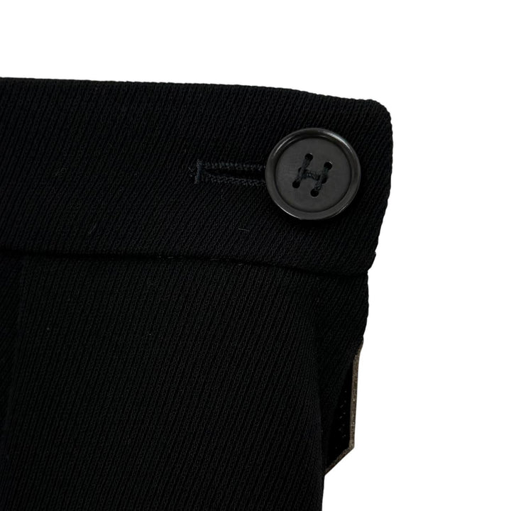Great HERMES Pants Margiela era H logo buttons Center crease black wool Women 38
