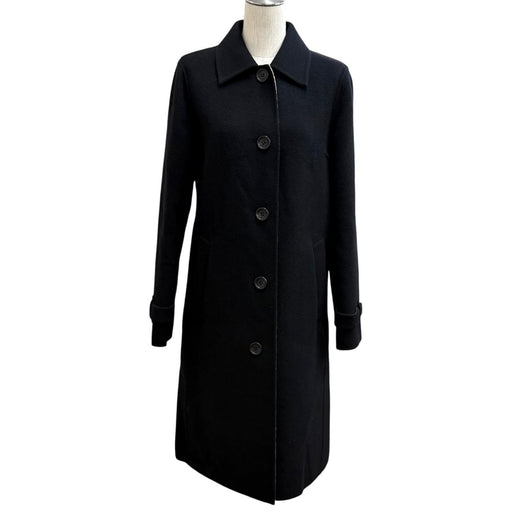 Great BURBERRY LONDON coat black wool Women 38 FN056-051-09