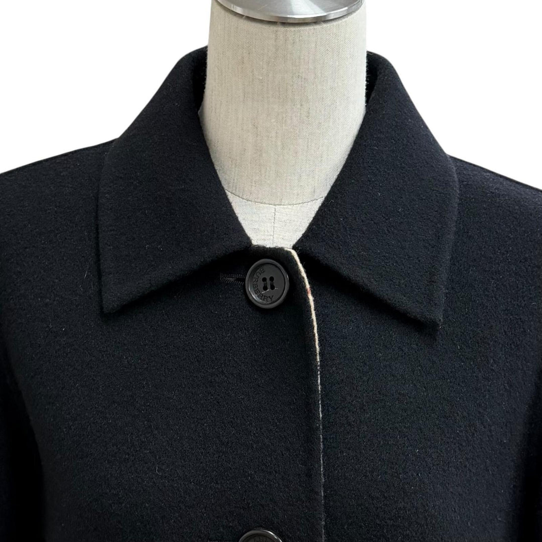 Great BURBERRY LONDON coat black wool Women 38 FN056-051-09