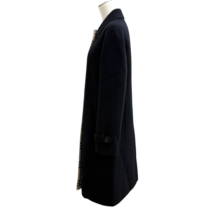 Great BURBERRY LONDON coat black wool Women 38 FN056-051-09