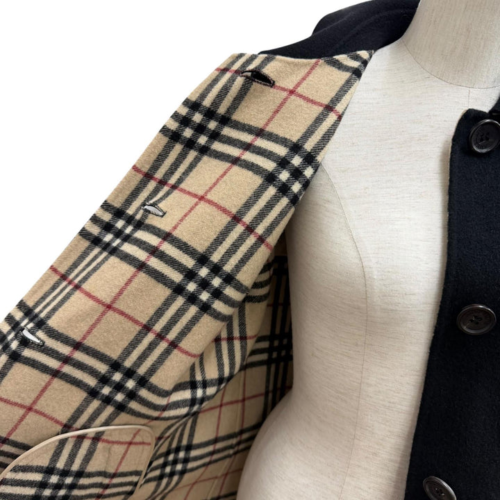 Great BURBERRY LONDON coat black wool Women 38 FN056-051-09