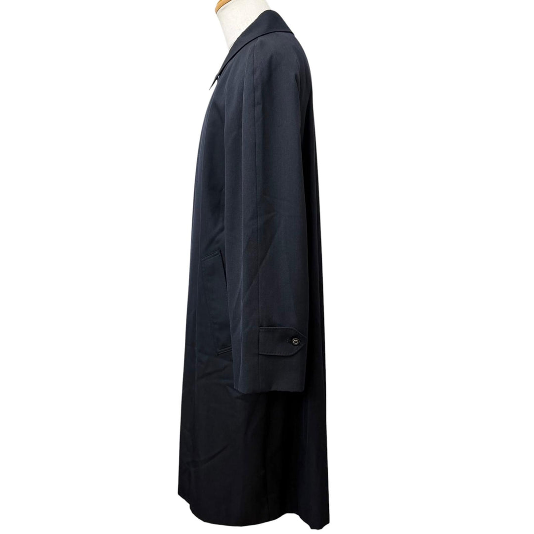 Great BURBERRY LONDON coat Nova check pattern on the back Navy wool mens
