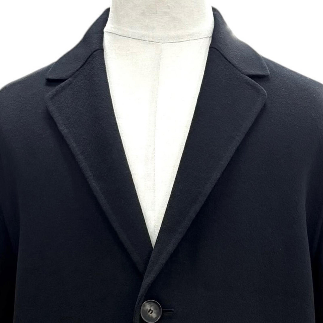 Great Salvatore Ferragamo Chester coat Single logo button black Virgin wool 52