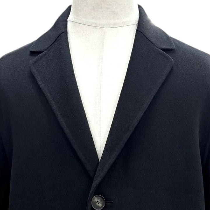 Great Salvatore Ferragamo Chester coat Single logo button black Virgin wool 52
