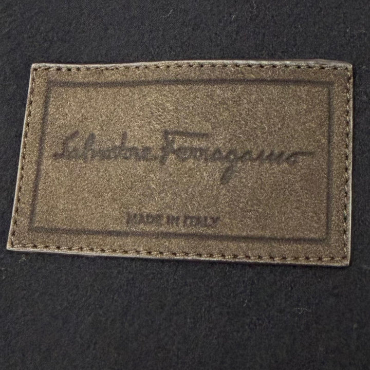 Great Salvatore Ferragamo Chester coat Single logo button black Virgin wool 52