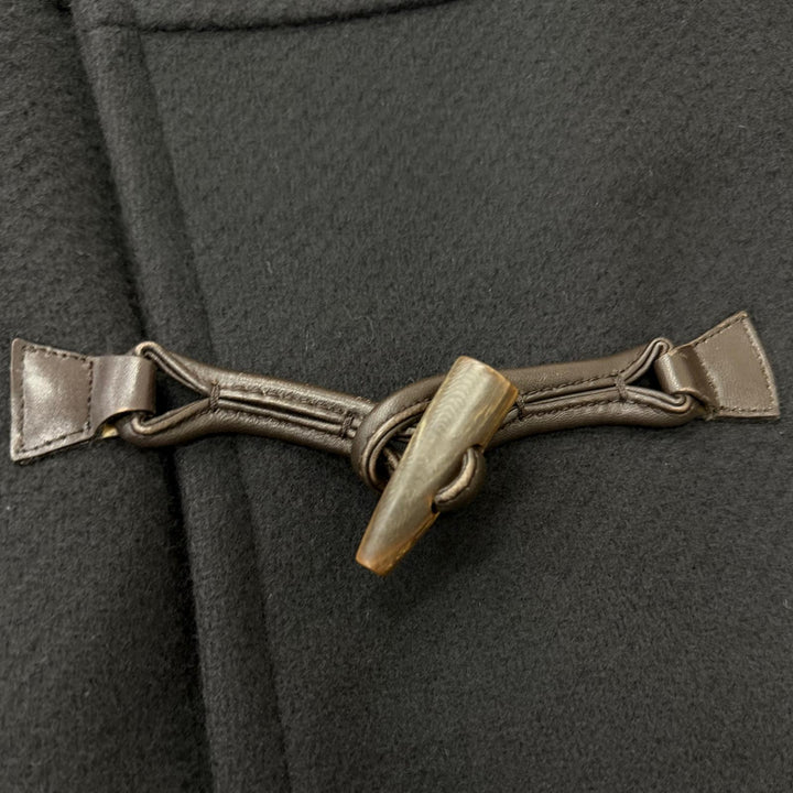 Great Salvatore Ferragamo Duffel coat Toggle button elbow patch charcoal