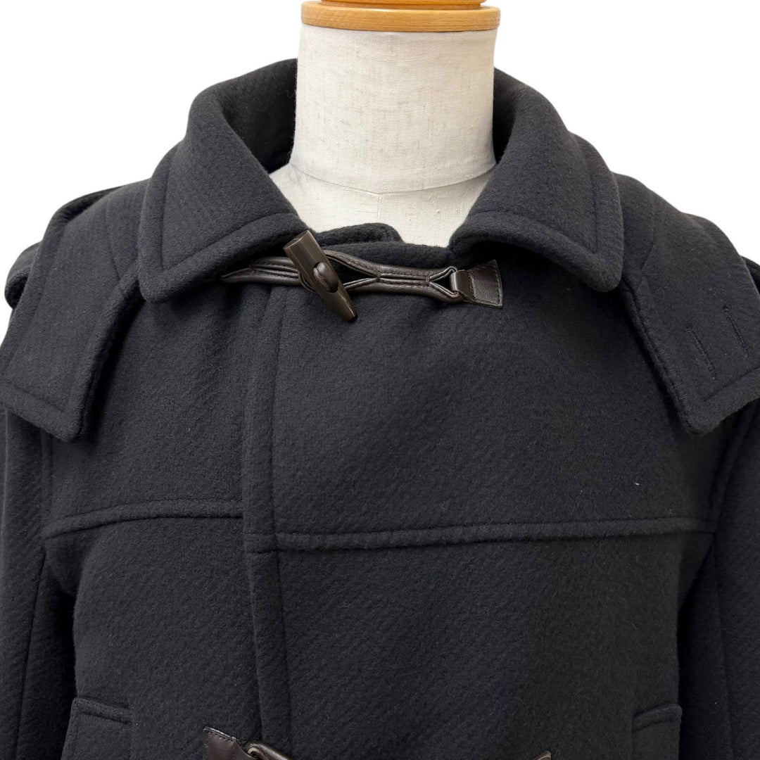 Great Salvatore Ferragamo Duffel coat Toggle button elbow patch charcoal