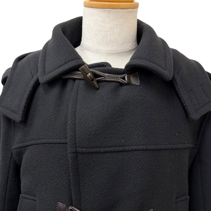 Great Salvatore Ferragamo Duffel coat Toggle button elbow patch charcoal