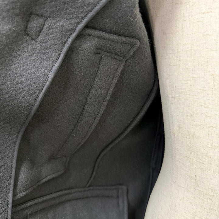 Great Salvatore Ferragamo Duffel coat Toggle button elbow patch charcoal