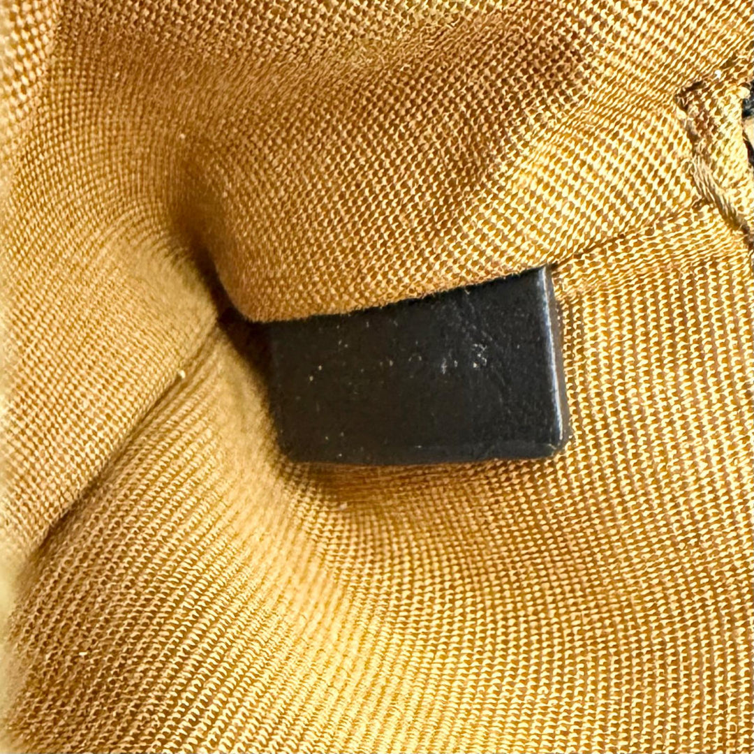 Great CELINE Coin case Macadam Pattern ZIP with Key Chain Brown Triomphe canvas