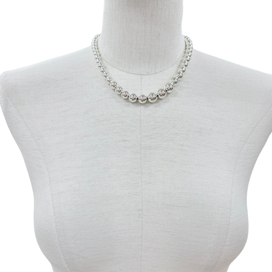 Excellent TIFFANY&Co. Necklace Hardware Graduated Ball Necklace Silver 925 Women