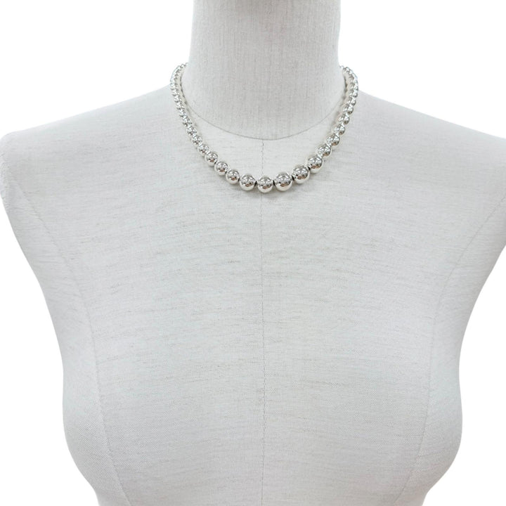 Excellent TIFFANY&Co. Necklace Hardware Graduated Ball Necklace Silver 925 Women