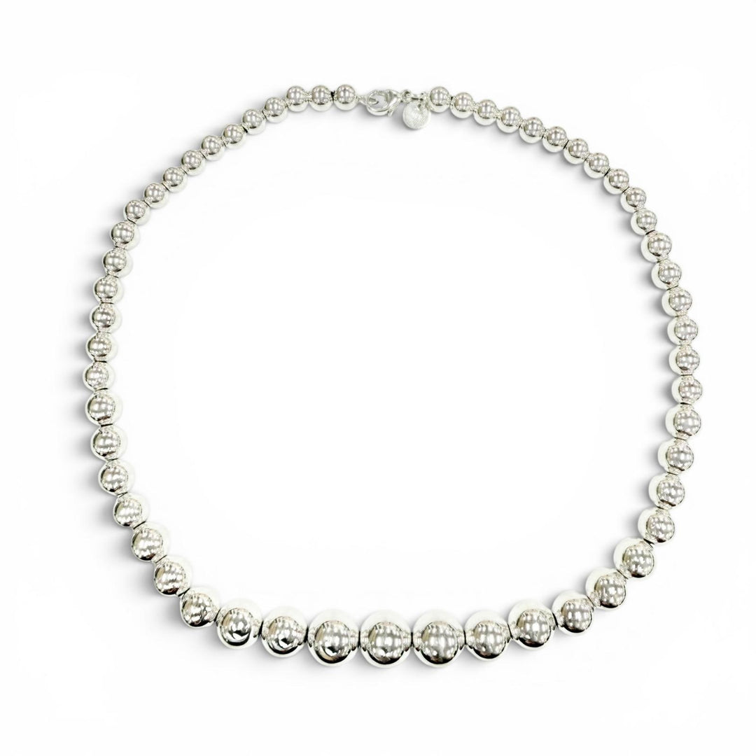 Excellent TIFFANY&Co. Necklace Hardware Graduated Ball Necklace Silver 925 Women