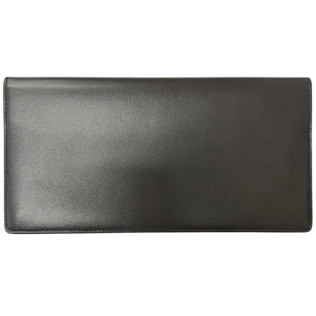 Pristine Dunhill Purse Logo Gold Plated Bifold Wallet black Calfskin