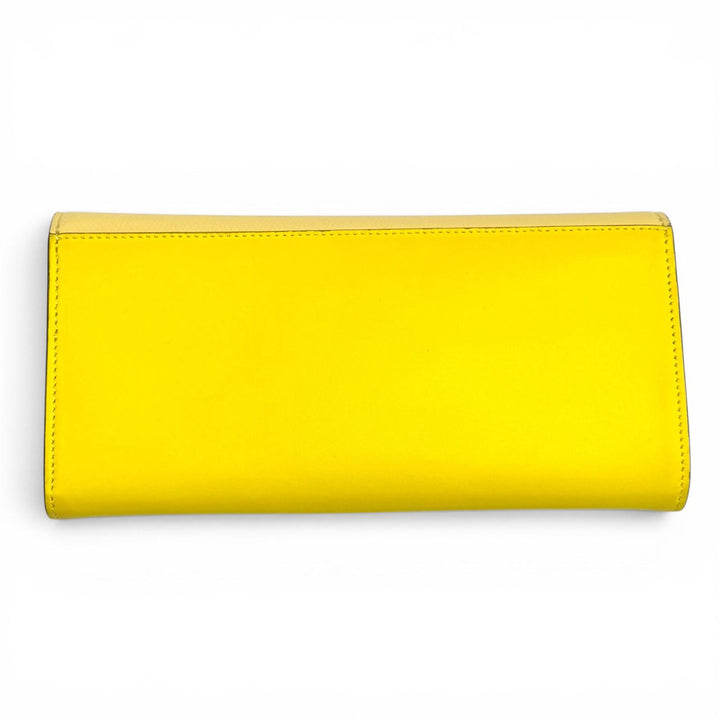 Great FENDI Purse Leather long wallet yellow leather Women 8M0251