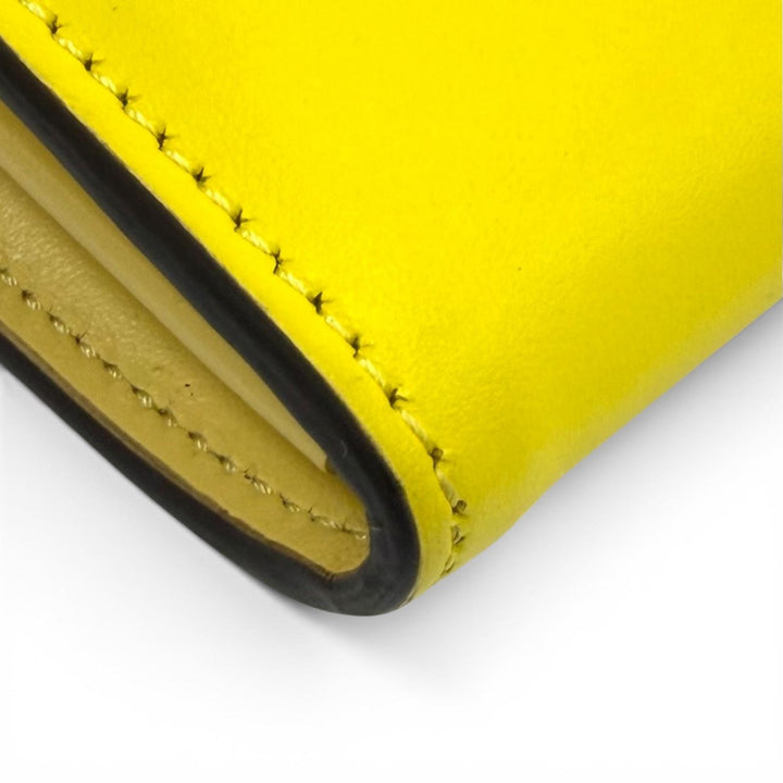 Great FENDI Purse Leather long wallet yellow leather Women 8M0251