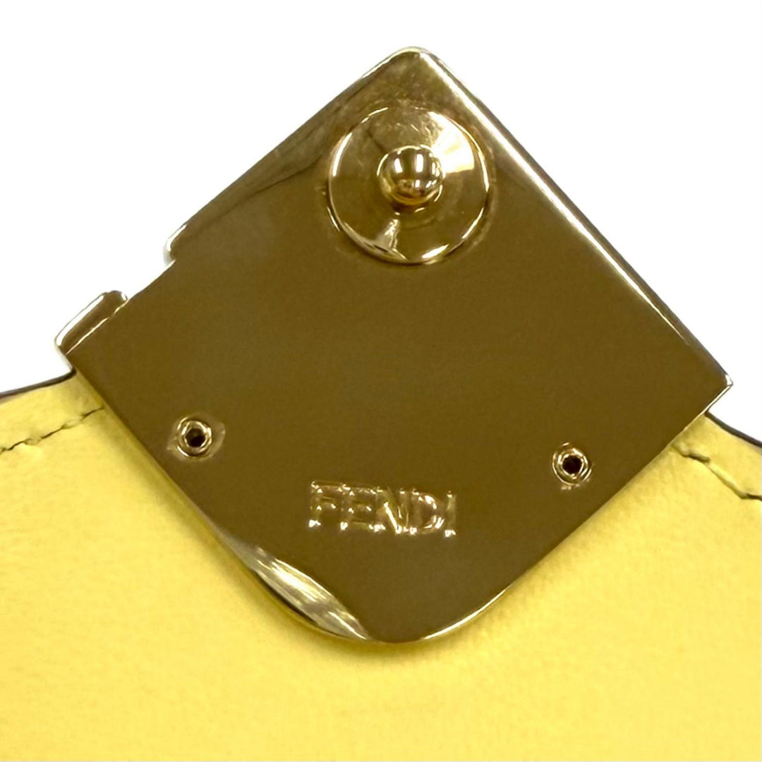 Great FENDI Purse Leather long wallet yellow leather Women 8M0251