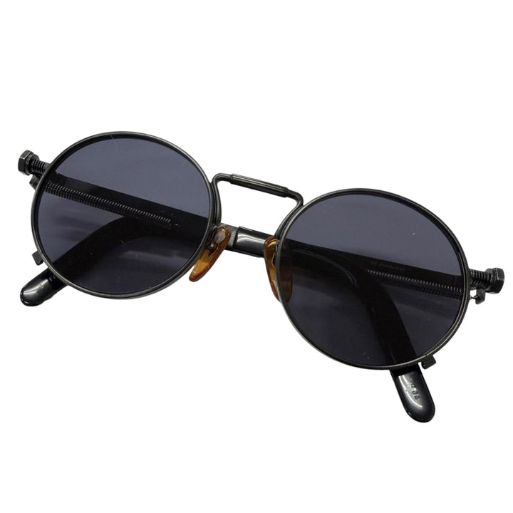Great JEAN-PAUL GAULTIER sunglasses Spring Temple Round Frame black