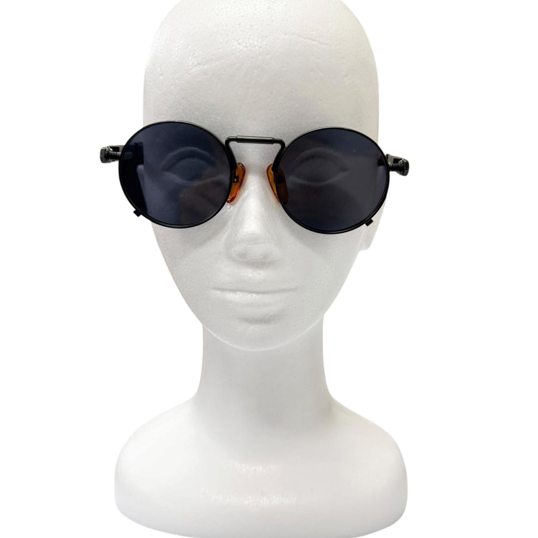 Great JEAN-PAUL GAULTIER sunglasses Spring Temple Round Frame black