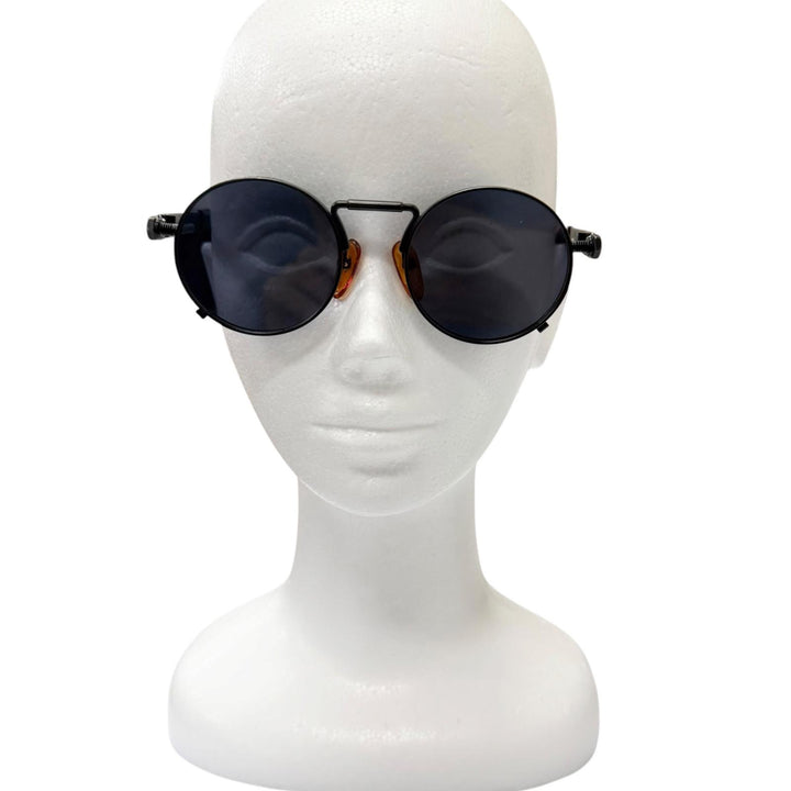 Great JEAN-PAUL GAULTIER sunglasses Spring Temple Round Frame black