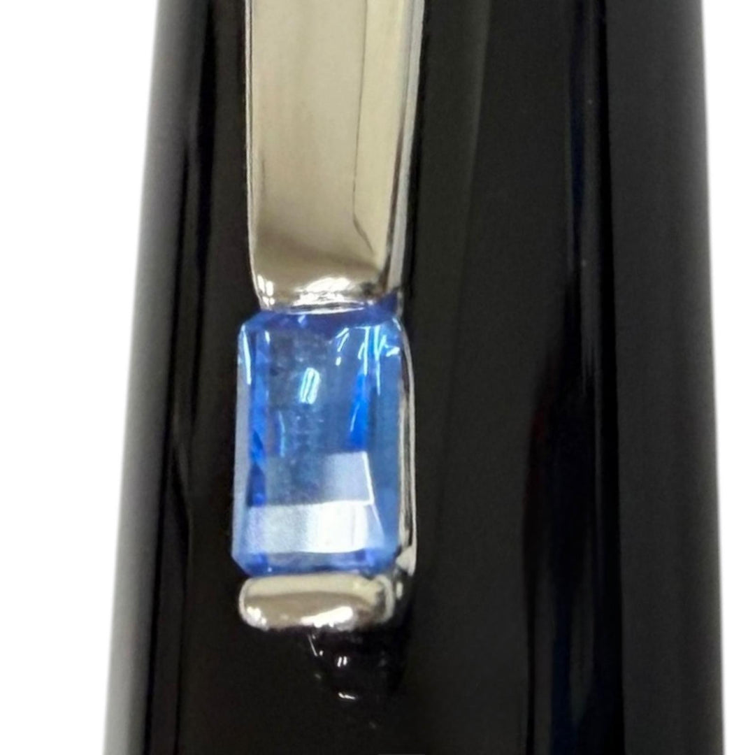 Excellent MONTBLANC Ballpoint pen BOHEME Twist type black Blue Gemstone mens