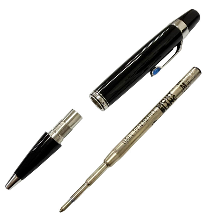 Excellent MONTBLANC Ballpoint pen BOHEME Twist type black Blue Gemstone mens