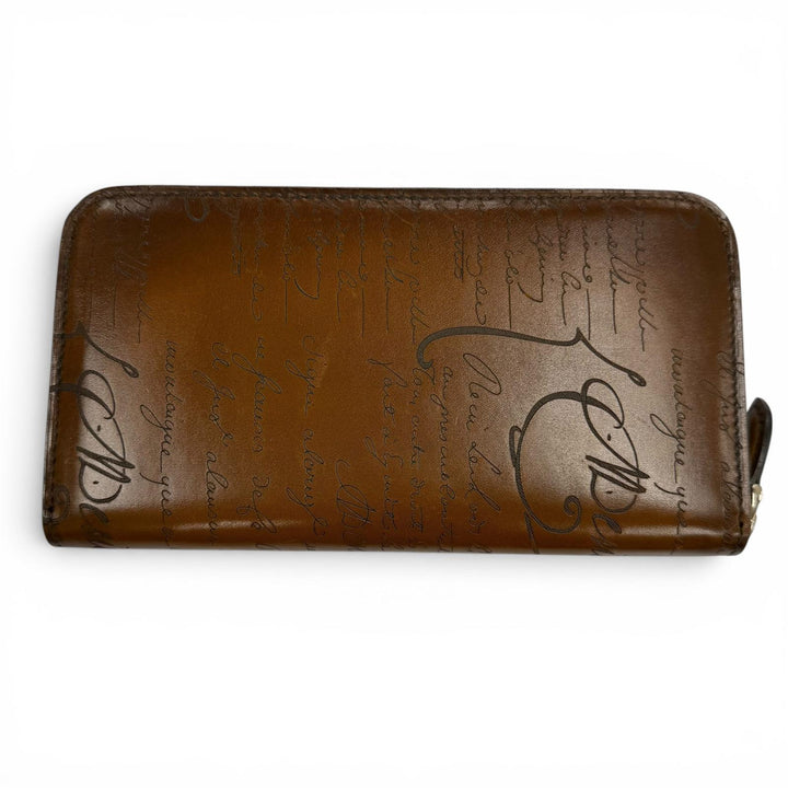 Excellent BERLUTI Purse Itauba Current model: Calligraphy Round Zip Long Wallet