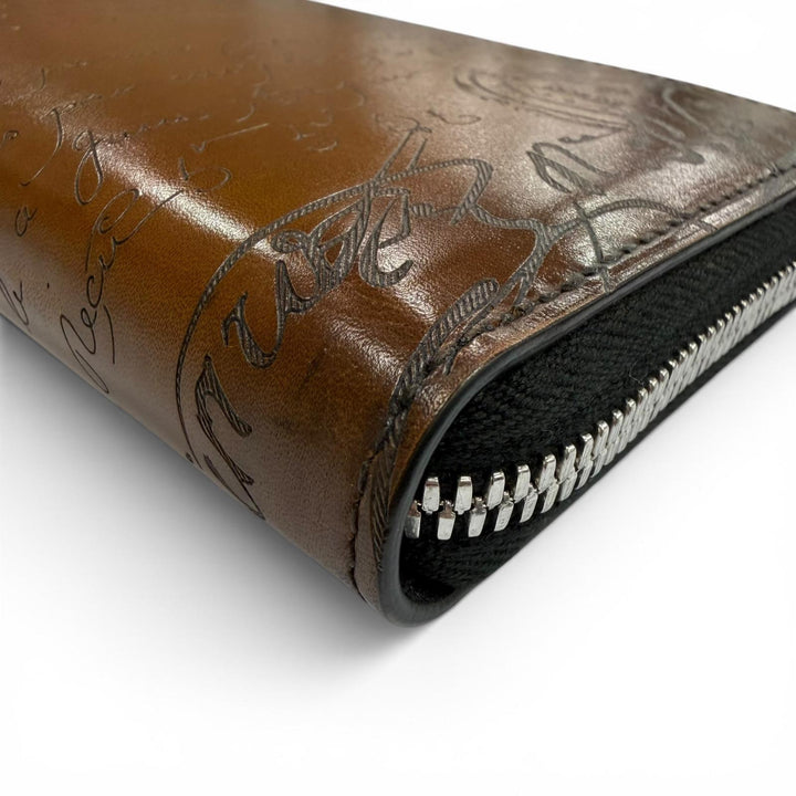 Excellent BERLUTI Purse Itauba Current model: Calligraphy Round Zip Long Wallet